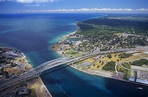 Aerial Photo Of St Clair River Port Huron Saint Clair County