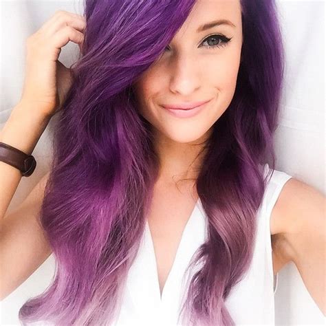 Hair Color Purple Cool Hair Color Hair Colors Dip Dye Hair Dyed