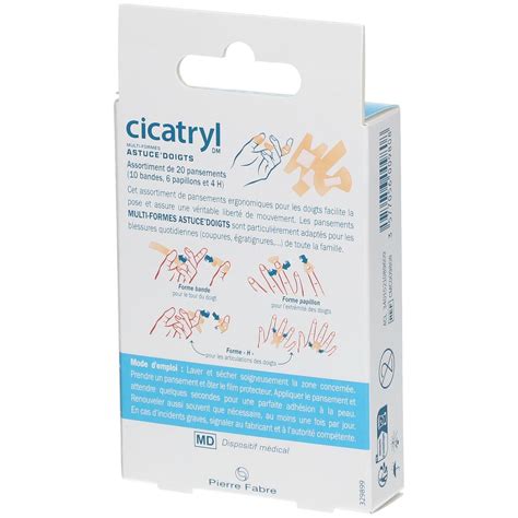 Cicatryl Pansements Multiformes Doigts 20 Pcs Redcare Pharmacie