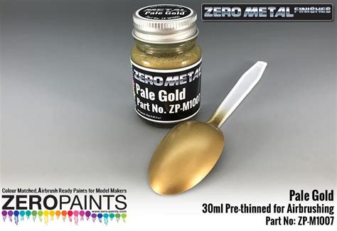 Pale Gold Paint 30ml Zero Metal Finishes Zp M1007 Zero Paints