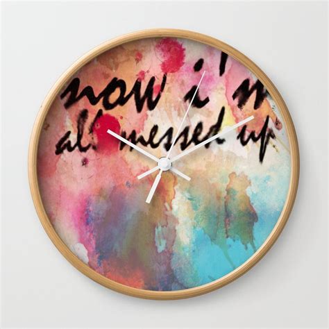 Tegan And Sara Now Im All Messed Up Wall Clock By Tia Hank Society6