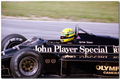 Ayrton Senna Jps Lotus Renault 97t F1 1985 European Gp Brands Hatch