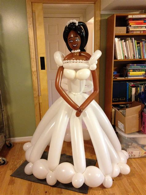 Giant Wedding Balloon Bride Statue Full Ball Gown