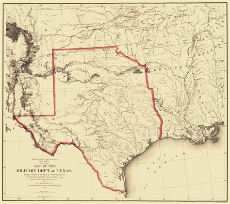 Old State Maps Texas Territory Map Tx By Humphreys 1859
