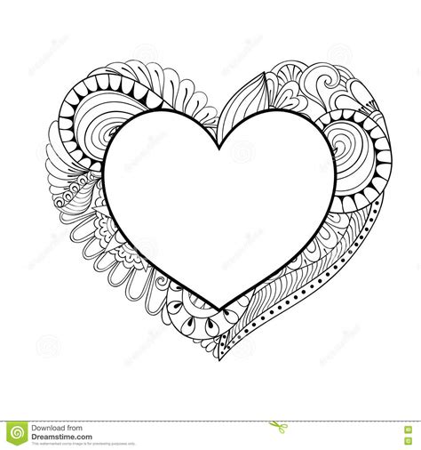 Have a look at our broad collection of heart images and download your photos for free! Floral Doodle Heart Frame In Zentangle Style For Adult ...