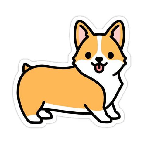 Corgi Sticker By Littlemandyart In 2021 Cute Stickers Corgi Drawing