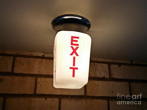 Vintage Exit Sign Photograph By Ben Schumin Pixels