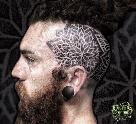 Mandala Head Tattoo Head Tattoos Scalp Tattoo Tattoos