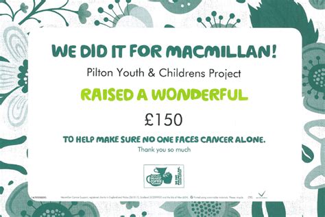 £150 Raised At Macmillan Coffee Morning Pycp