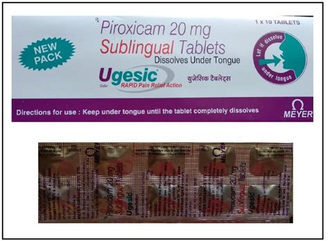 Piroxicam Sublingual Tablets At Rs 120box Pain Relief Drug In Nagpur