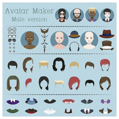 Free Vector Avatar Maker Male Version