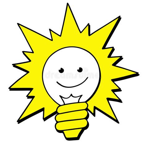 Eureka dessin animé idée lightbulb. Ampoule De Dessin Animé Signe D'idée, Solution, Concept De Pensée Illustration Stock ...