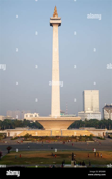 The Monumen Nasional Or Tugu Monas The National Monument Tower In