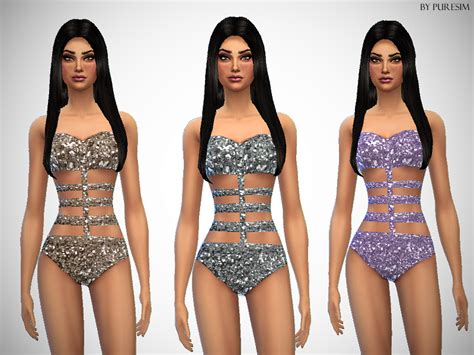 Puresims Sequin Bandage Swimsuits