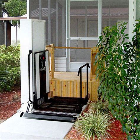 Freedom 28 Inch Outdoor Wheelchair Lift For Homes Straight Left Access