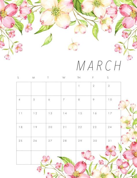 Free Printable 2018 Floral Calendar The Cottage Market Free