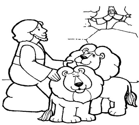 Daniel In The Lions Den Free Coloring Pages
