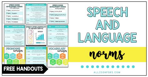 Speech And Language Norms Allison Fors Inc