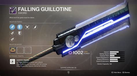 Falling Guillotine God Roll – Destiny 2 - Guide Stash