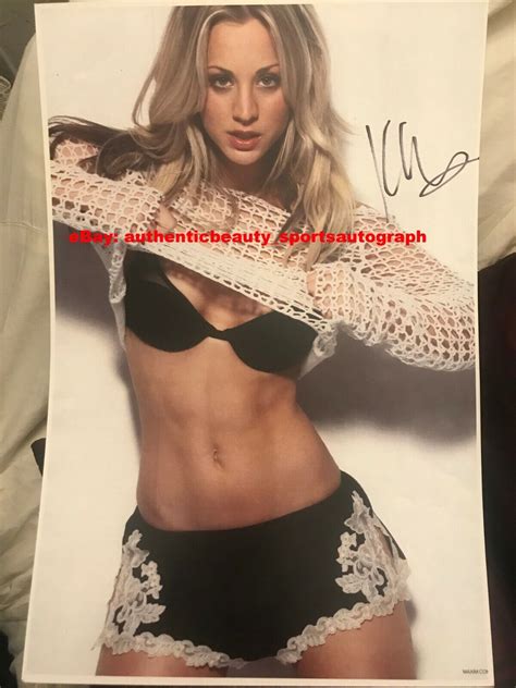Kaley Cuoco Big Bang Theory Penny Sexy Lingerie Photoshoot Signed 12x18