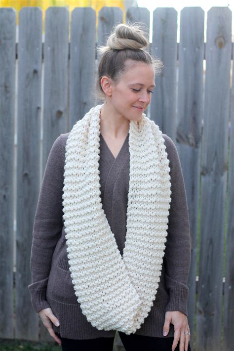 Cozy And Thick Knit Infinity Scarf Free Pattern Crochet Infinity