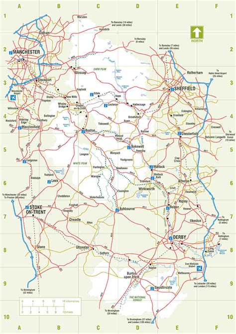 Peak District Map England And Scotland Wales England Chesterfield