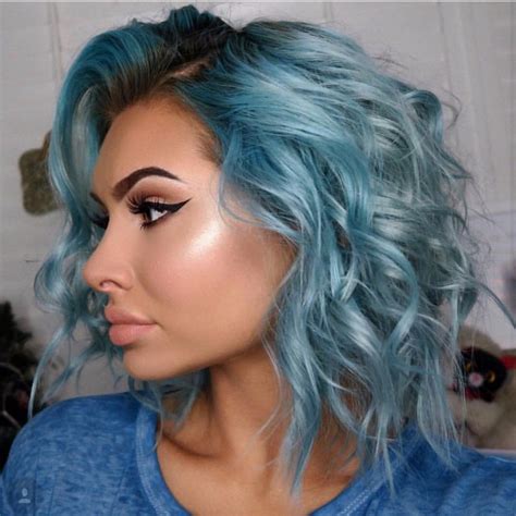 talia mar with short blue hair pic from her instagram shortbluehair types of hair color bold