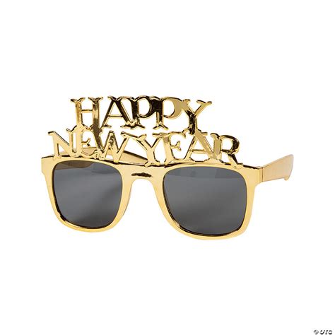Metallic Gold New Year Sunglasses 12 Pc Oriental Trading