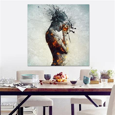 Reliabli Art Modern Colorful Nude Painting Prints On Canvas Sexy Body