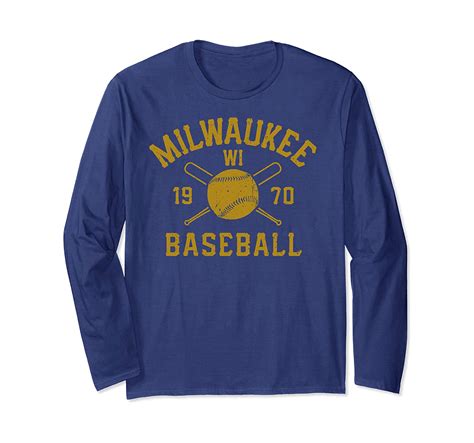 Vintage Milwaukee Baseball Wisconsin Brewer Retro T Long Sleeve T Shirt