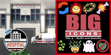 New Releases Kr Modern Hospital Tileset Big Icons Vol2 Buffs And