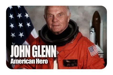 an image of john glenn on the cover of american hero