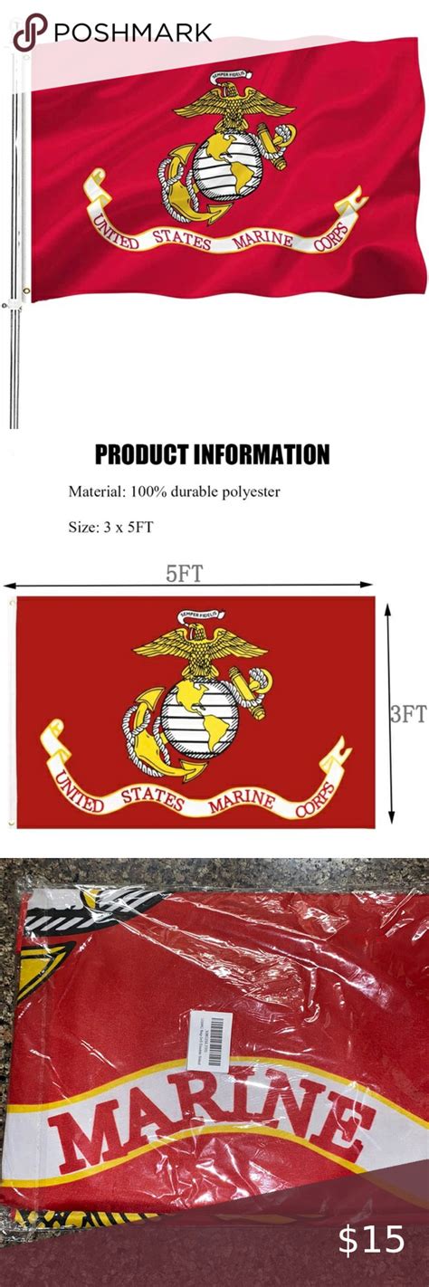 double sided marine corps usmc flag 3x5 outdoor heavy duty find friends marine corps usmc