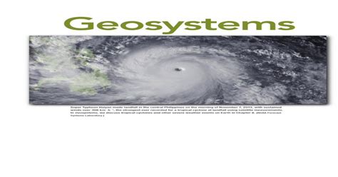 Geosystems Canada · Appendix C The Köppen Climate Classification