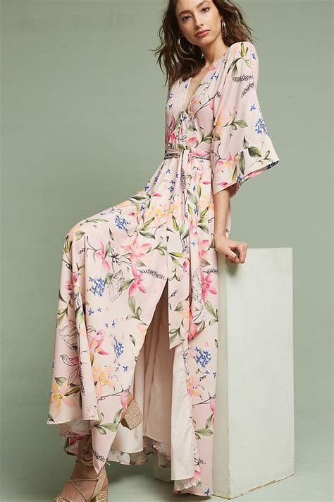 Floral Kimono Maxi Dress Anthropologie