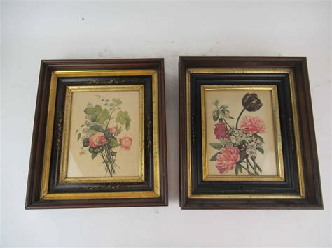 Lot Detail Two Victorian Framed Floral Botanical Prints