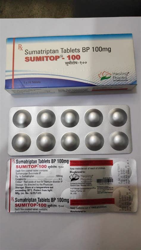 Sumatriptan Tablets 100 Mg Sumitop 100 At Rs 20 Piece Anti HIV