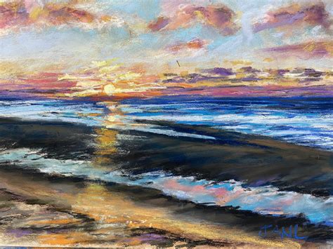 Pastel Clouds Sunset Original Soft Pastel Painting 9 X12 Etsy In 2020