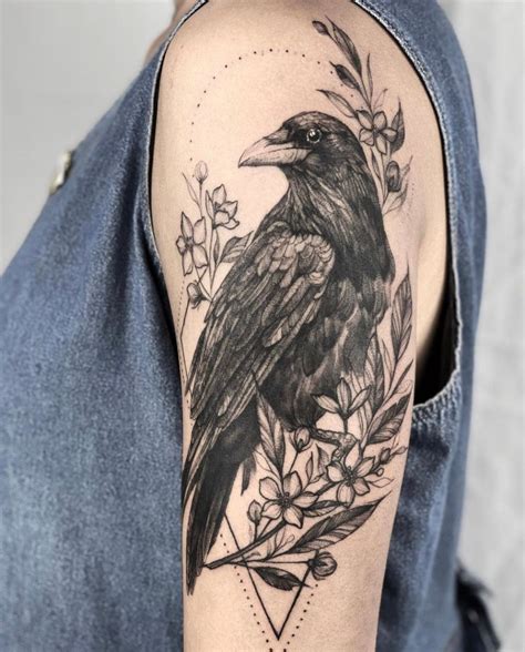 Old School Raven Tattoo