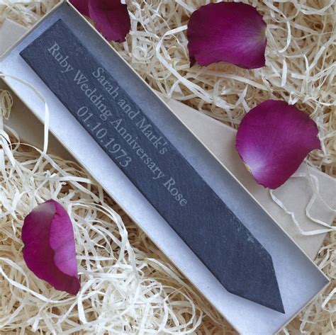 Personalized wedding gift, personalized anniversary gift; ruby wedding anniversary rose gift by the gluttonous ...