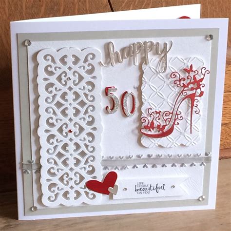 50 Birthday Card For Jo Redshoes Suewilson 50thbirthdaycard
