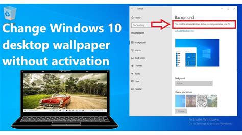 How To Change Windows 10 Desktop Wallpaper Without Activation Youtube