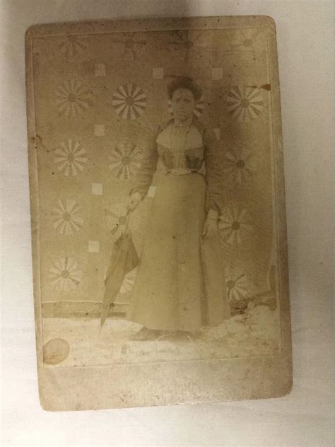 Antique African American Cabinet Card Photograph Woman Quilt Black