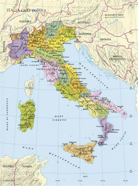 Mappa Delle Regioni D Italia Mappa Dell Italia Mappa