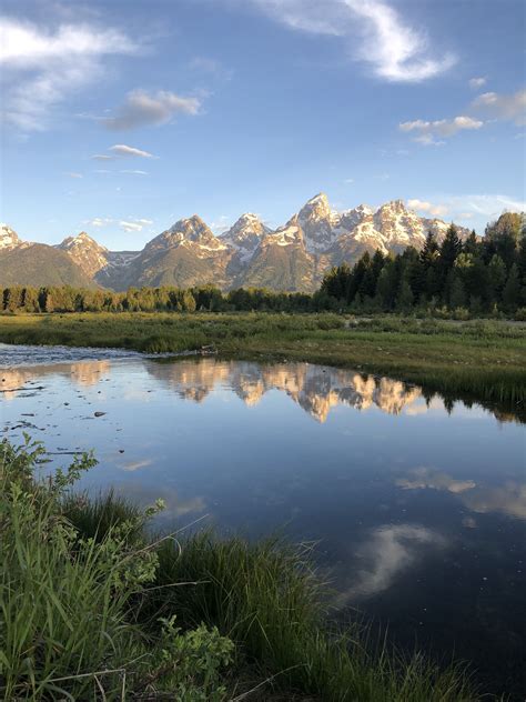 Unfiltered Sunrise Over The Grand Tetons In Wyoming 20 Minutes From