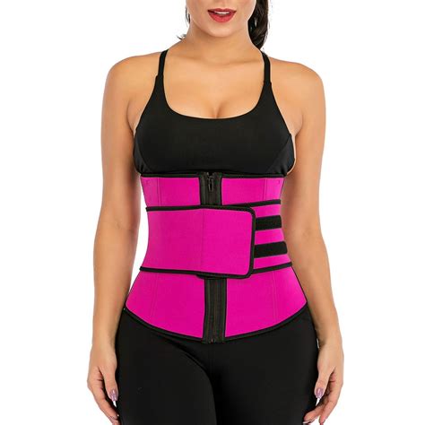 lelinta lelinta women s waist cincher neoprene zipper high compression waist trainer corset