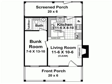 Because of this, i try to spend a lot of time outside moving around. Cottage Style House Plan - 1 Beds 1 Baths 400 Sq/Ft Plan ...