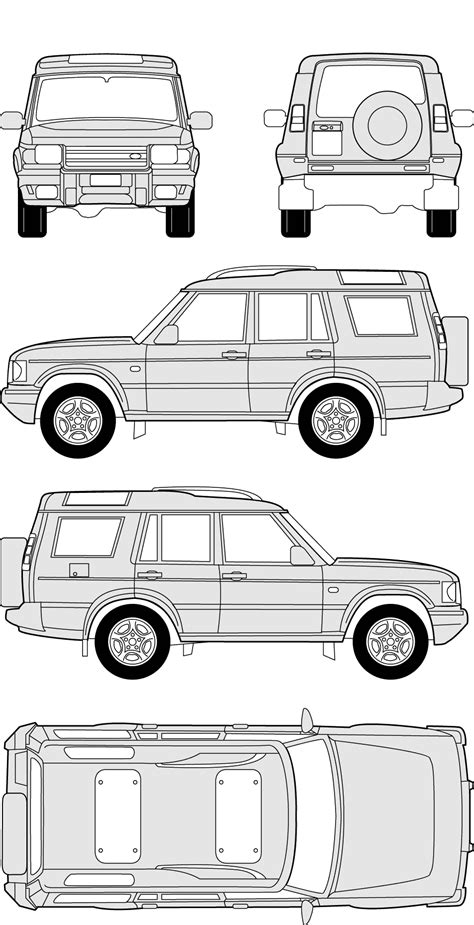 Land Rover Discovery 1998 Blueprint Download Free Blueprint For 3d