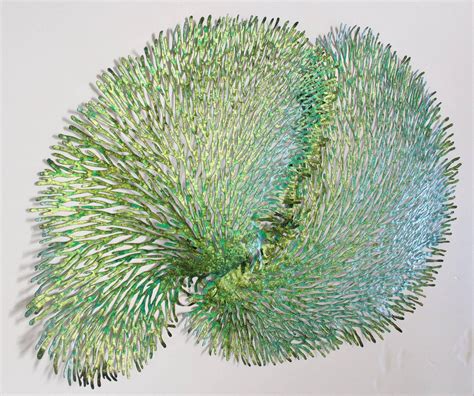 Green And Gold Iron Coral Wall Sculpture For Sale At 1stdibs