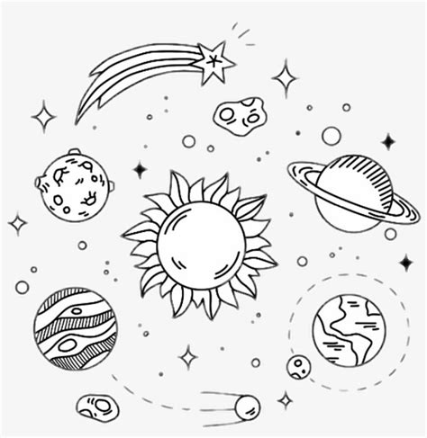 Download Not My Art Galaxy Outline Tumblr Aesthetic Space Drawing Png